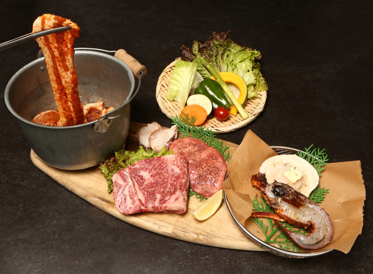 和牛ロース&極牛タンBBQセット